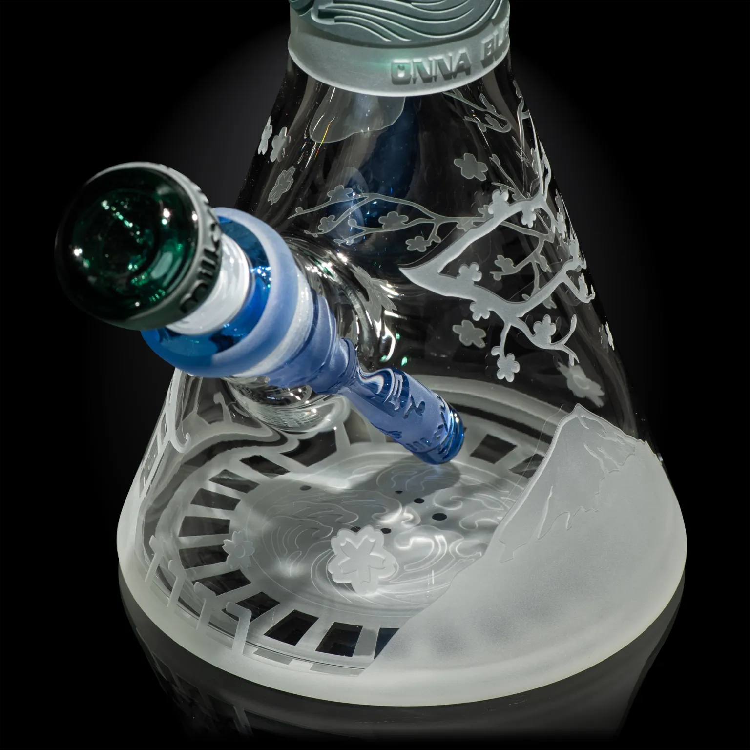 Milky Way Glass - Femme Samurai Beaker - Teal (16")