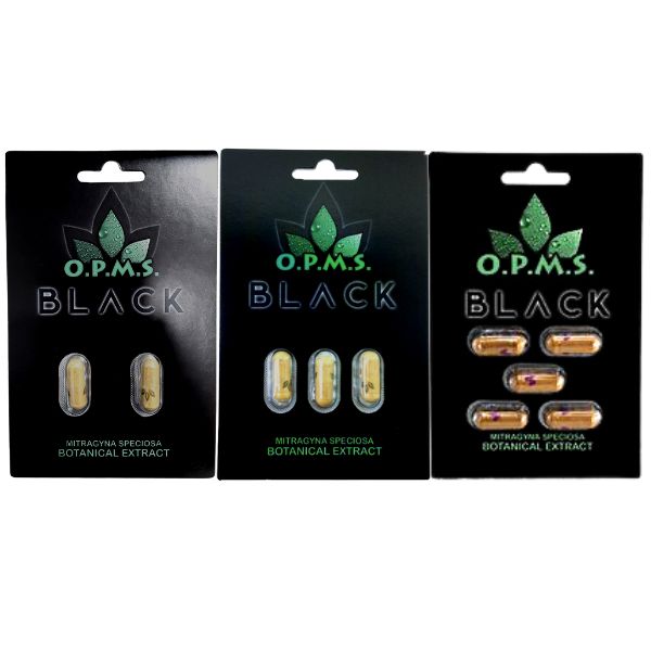 OPMS Kratom Capsule - Black (10 Pack)