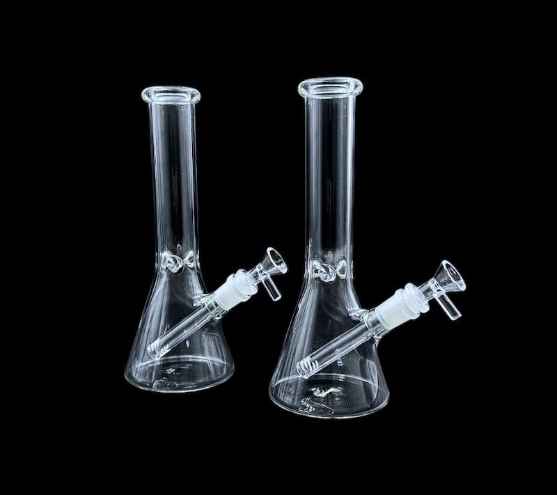 Glass Water Pipe - Clear Beaker (10")