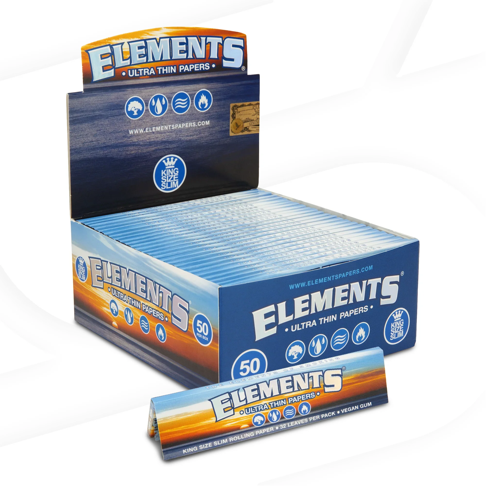 Elements - King Size Slim Classic Papers (50pcs)