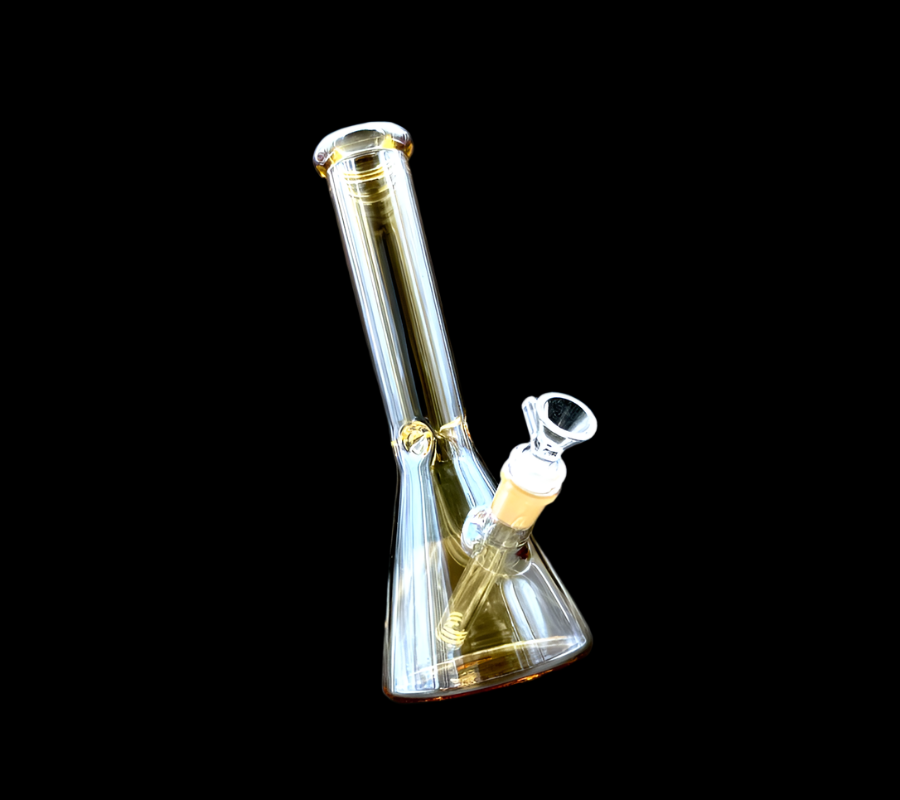 Glass Water Pipe - Tainted Beaker (10")