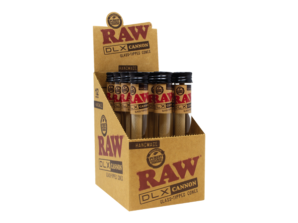 RAW - X Lux Glass Tip Hand Rolled Cannon - King Size