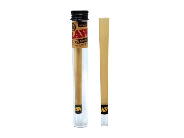 RAW - X Lux Glass Tip Hand Rolled Cone - King Size