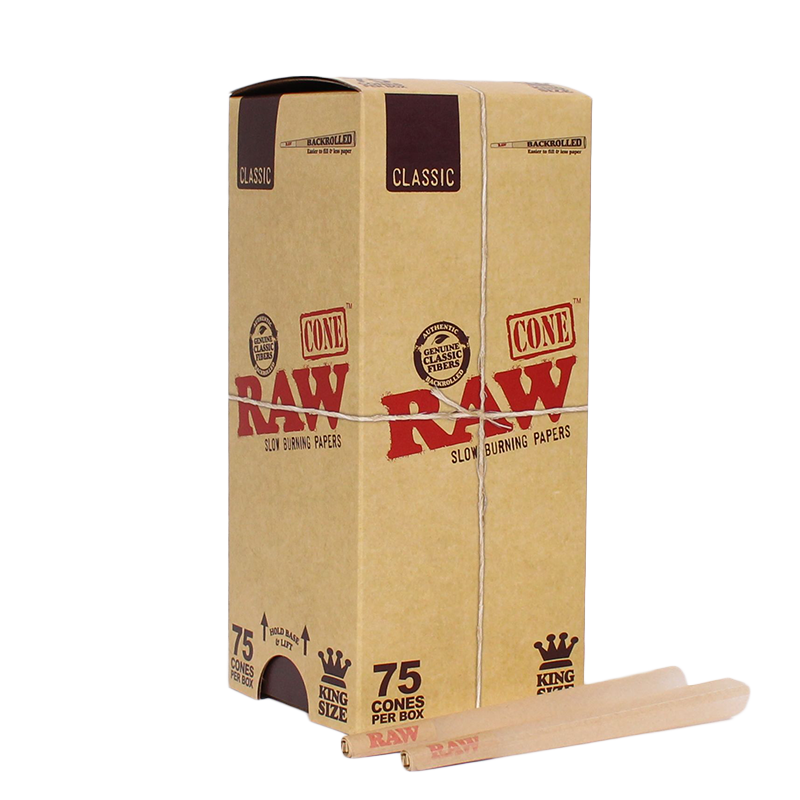 RAW - King Size Classic Pre-Roll Cone (75 Pack)