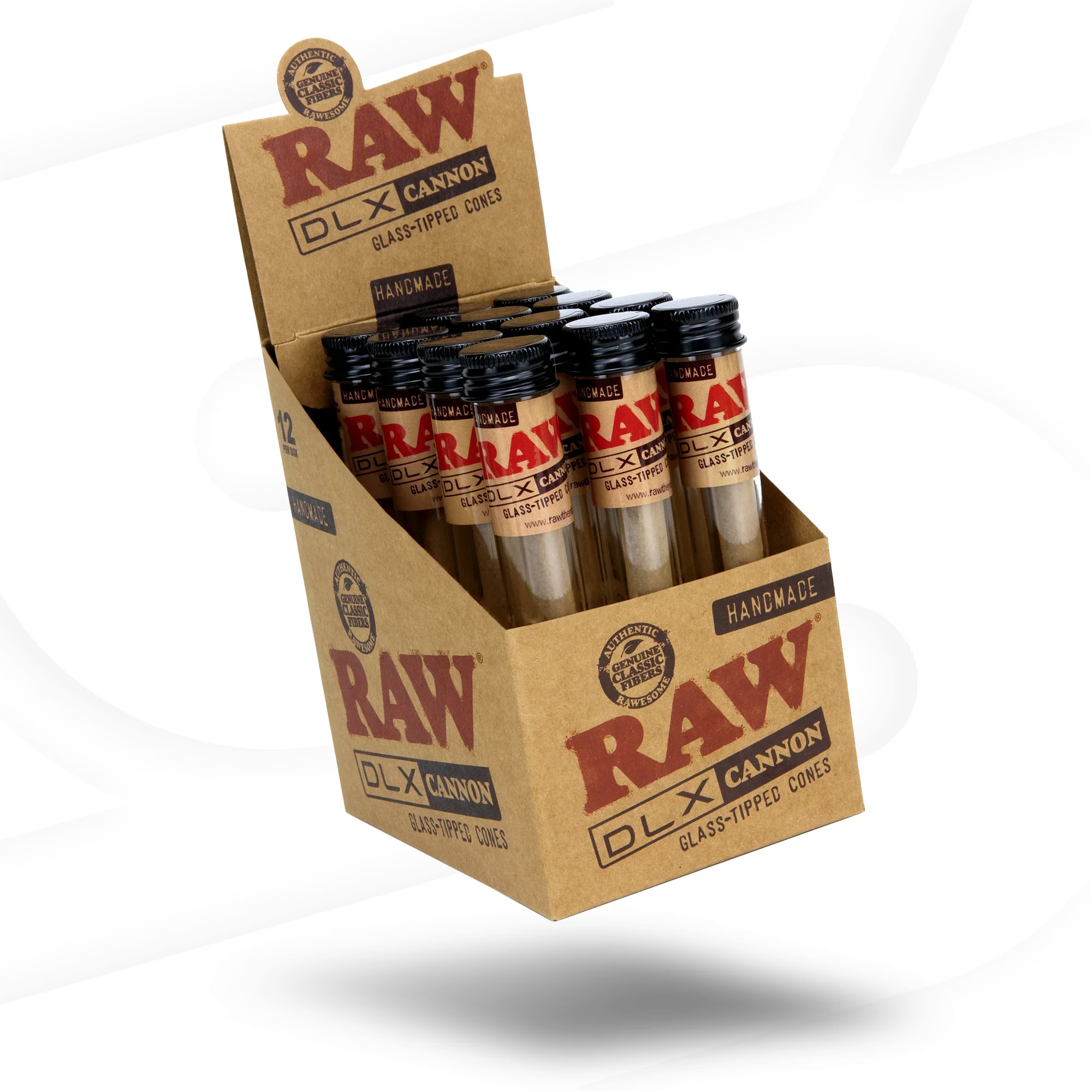 RAW - X Lux Glass Tip Hand Rolled Cannon - King Size