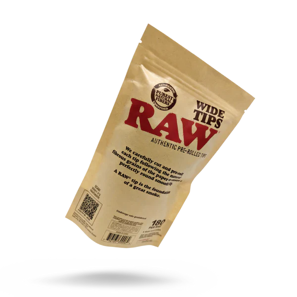 RAW -  Pre Rolled Wide Tips (180pcs)