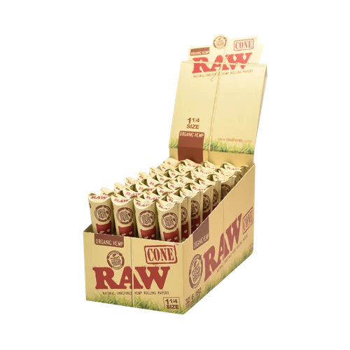 RAW - Organic 1 1/4 Size Classic Pre-Roll Cone (6ct)