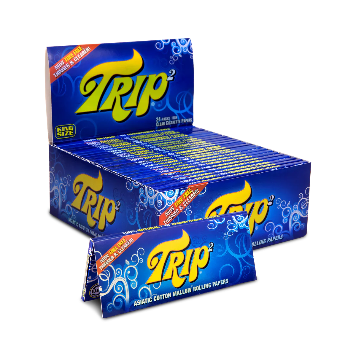 Trip2 - King Size Clear Papers (24pcs)