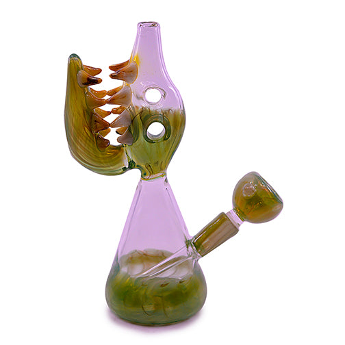 Glass Bubbler - Little Dino (8")