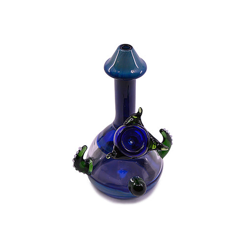 Glass Bubbler - Mushroom Art (8")